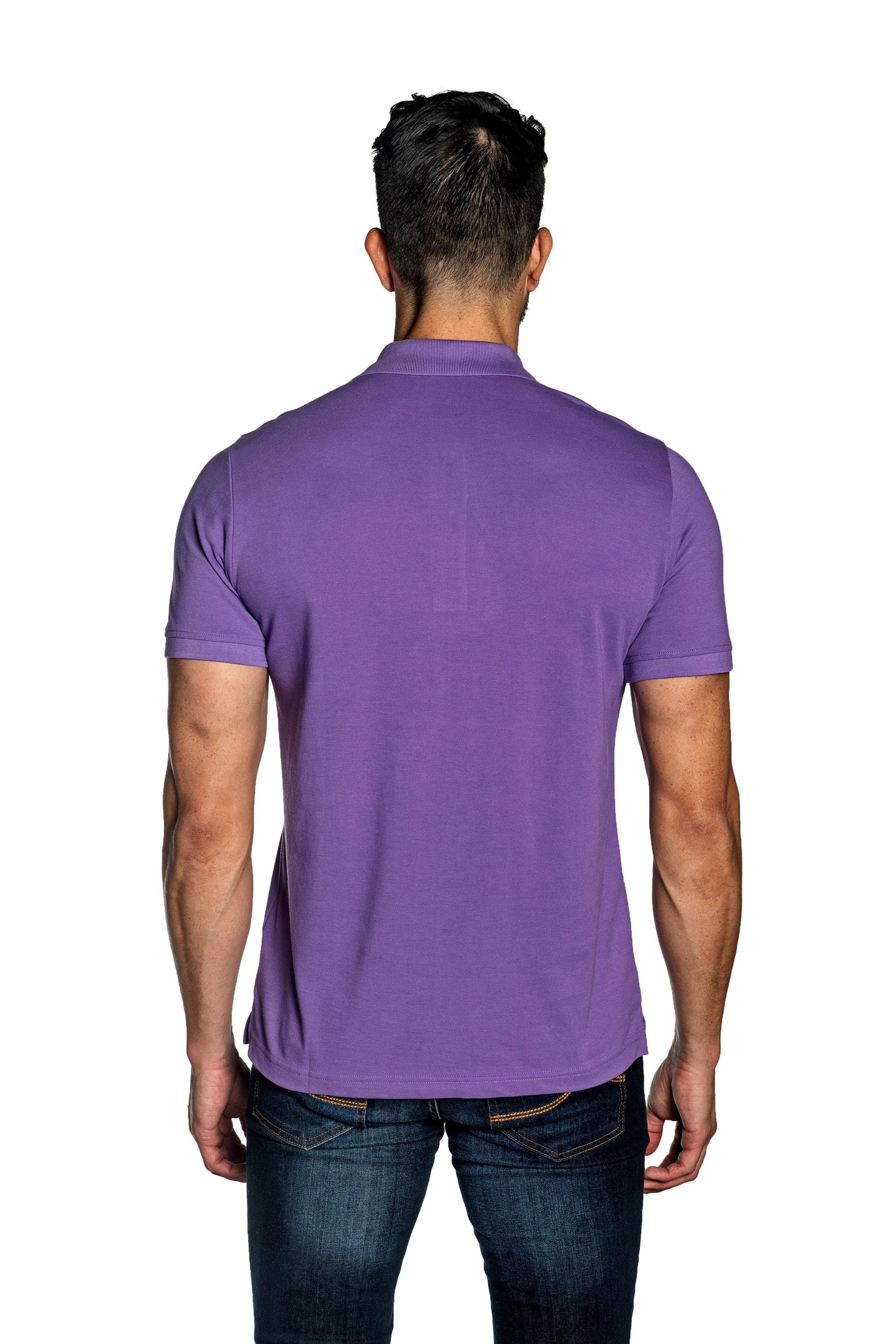 Purple Mens Polo With Dinosaur Embroidery P-14.