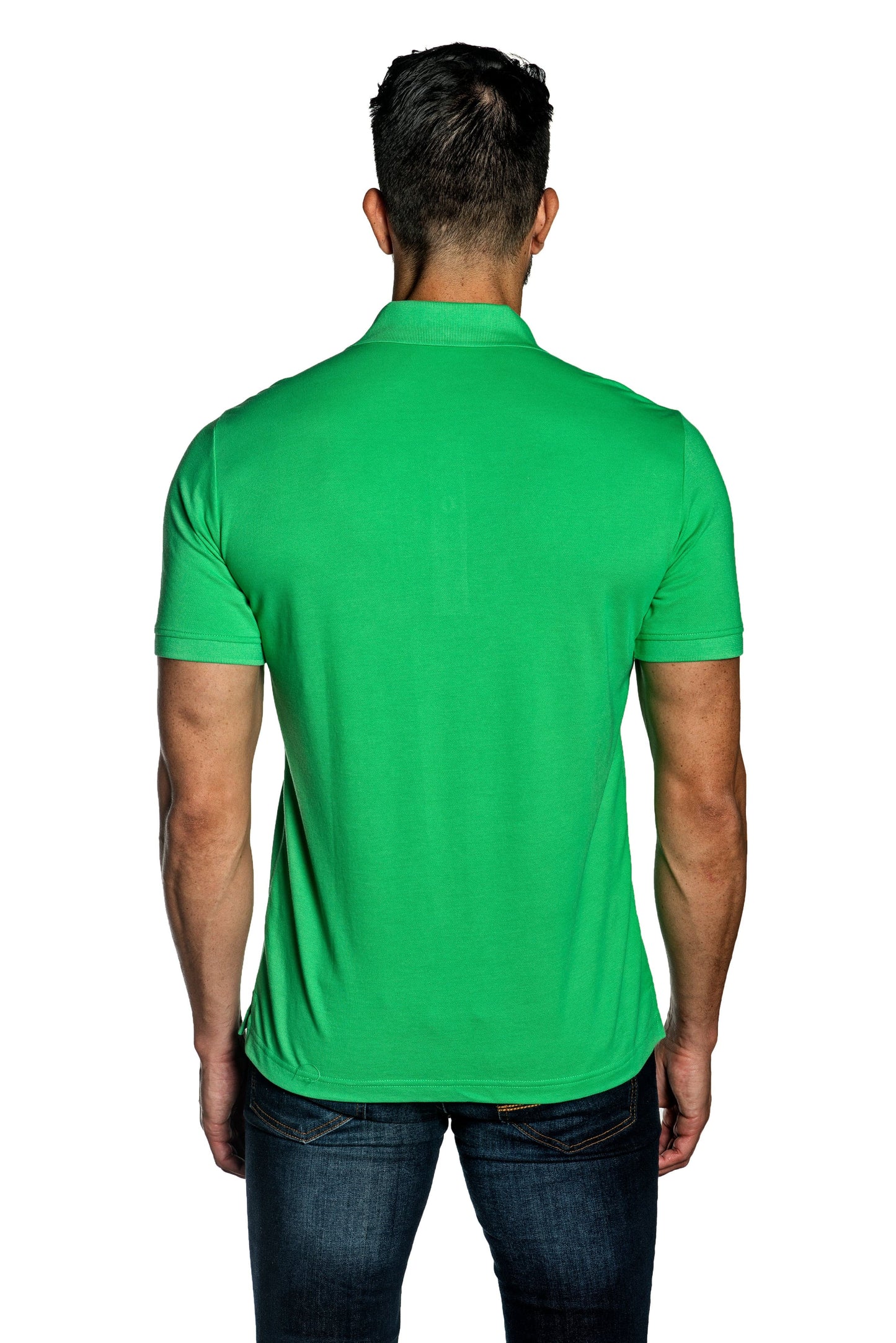 Green Mens Polo With Star Embroidery P-23.
