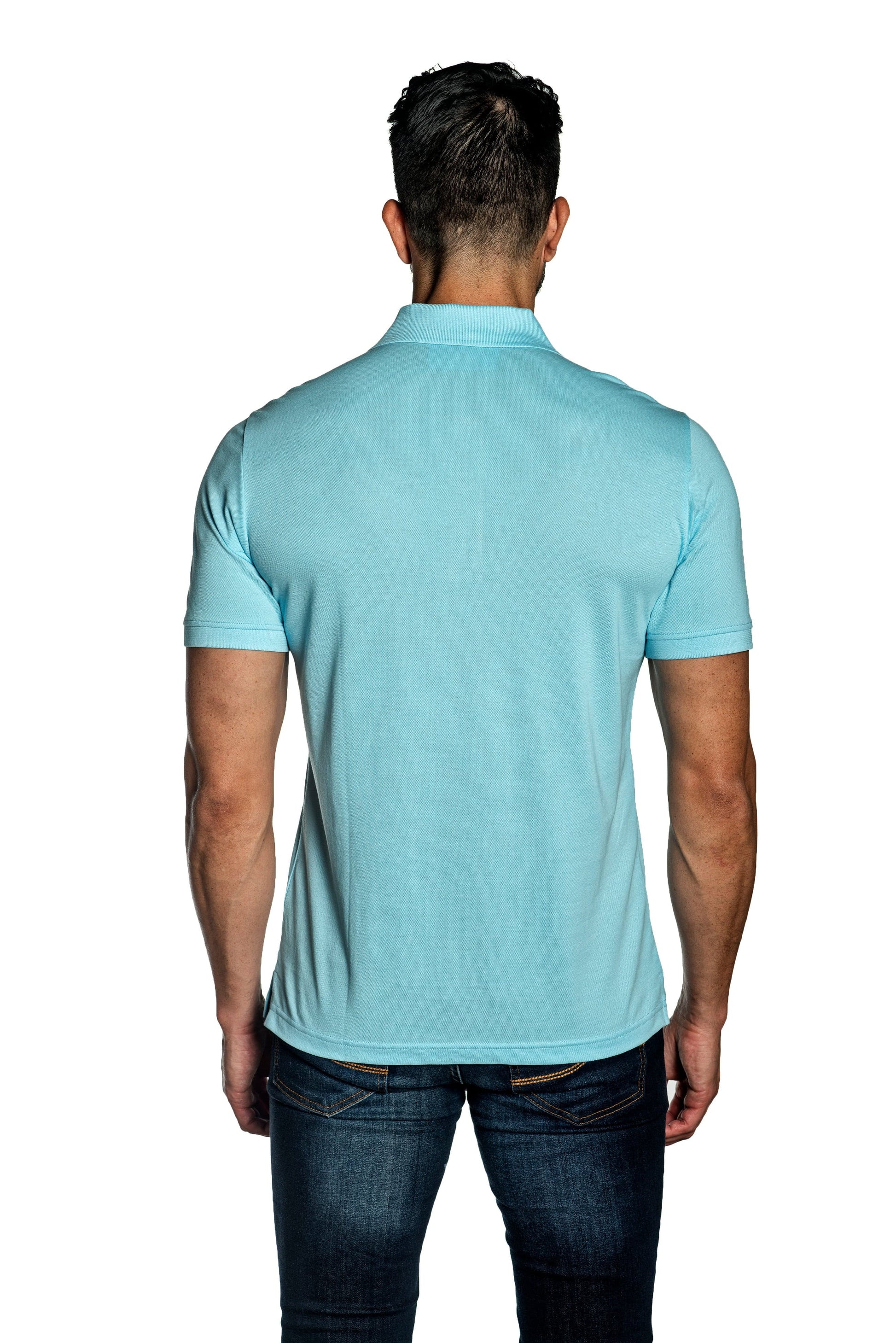 Light Blue Mens Polo With Star Embroidery P-25.