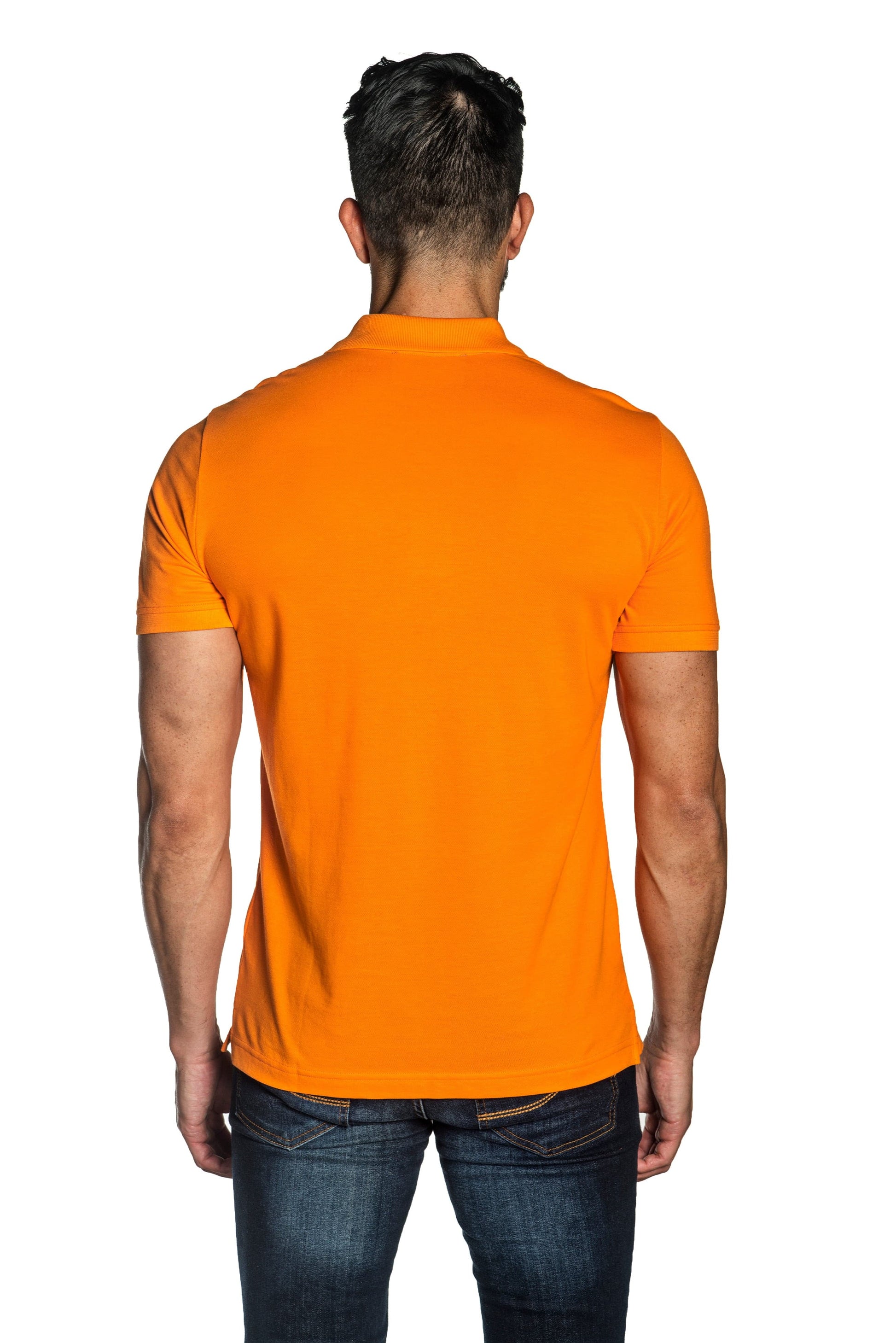 Orange Mens Polo With Lightning Embroidery P-31.