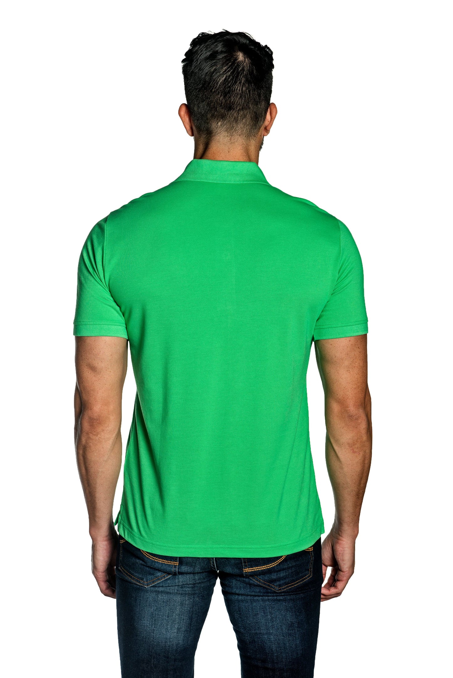 Green Mens Polo With Lightning Embroidery P-33.