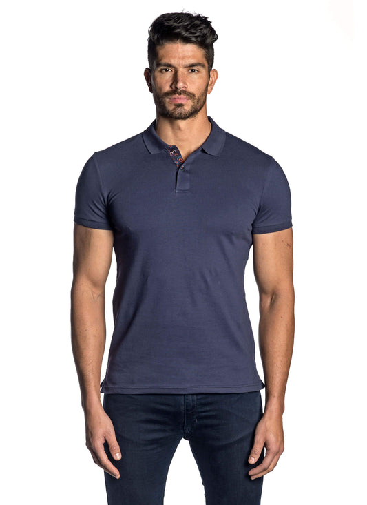 Navy Short Sleeve Polo for Men PS-5008 - Jared Lang