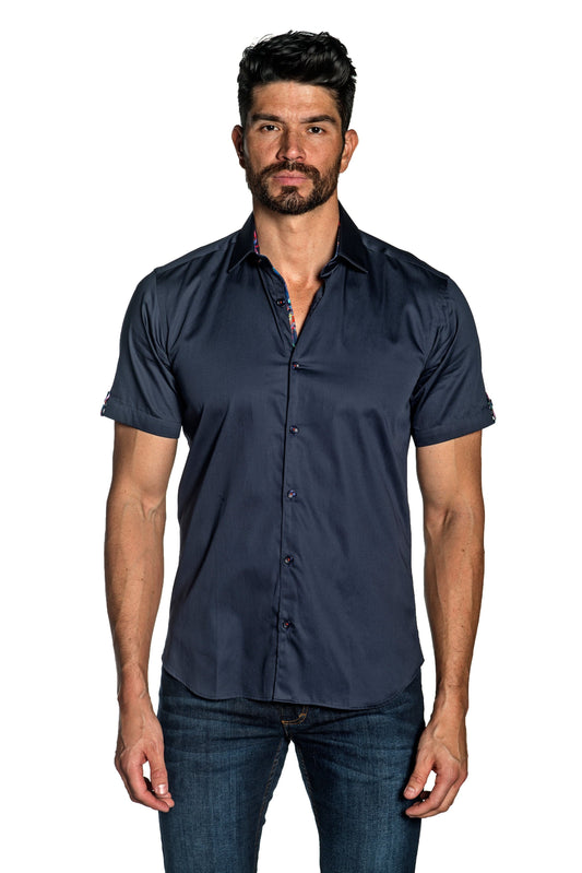 Navy Short Sleeve Shirt T-168SS - Front - Jared Lang