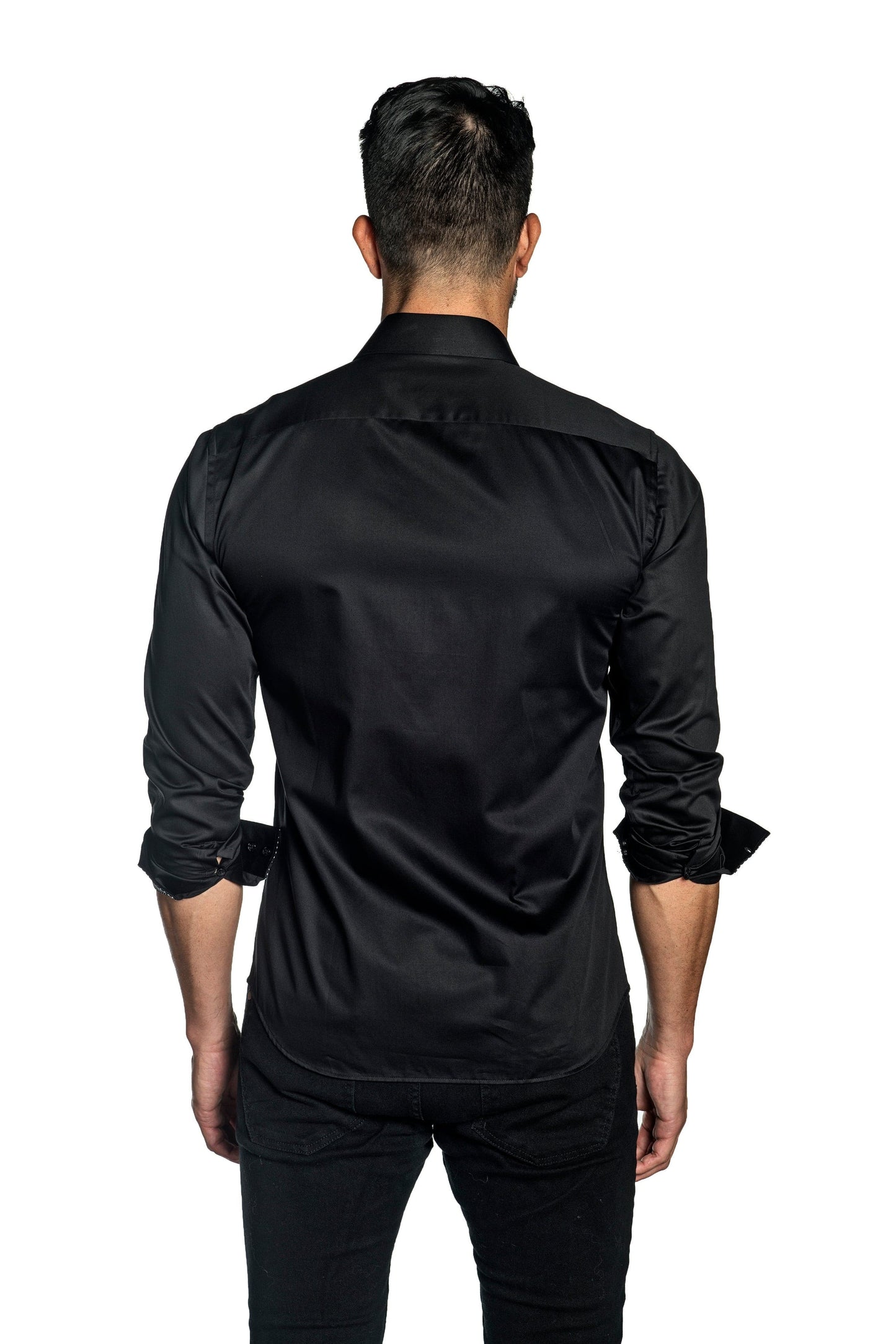 Black Long Sleeve Shirt T-2072 - Back - Jared Lang