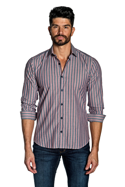 Navy - Maroon Mens Shirt T-6034.