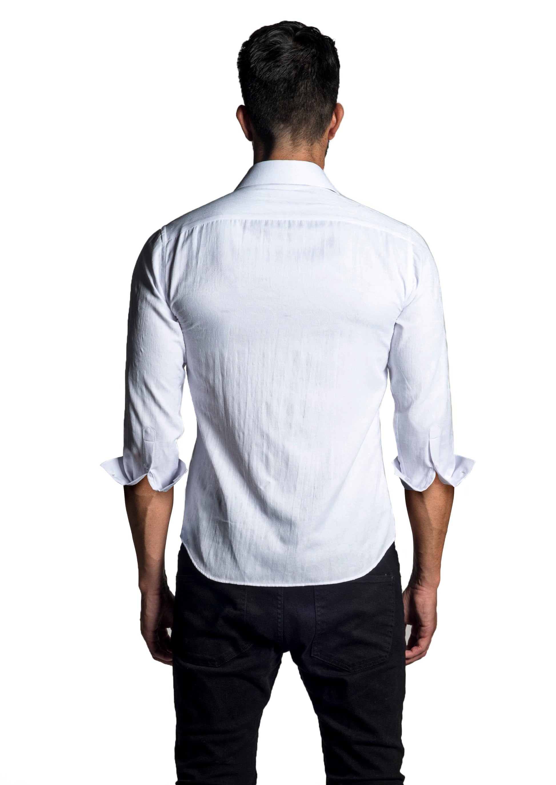 White Long Sleeve Shirt T-6639 - Back - Jared Lang