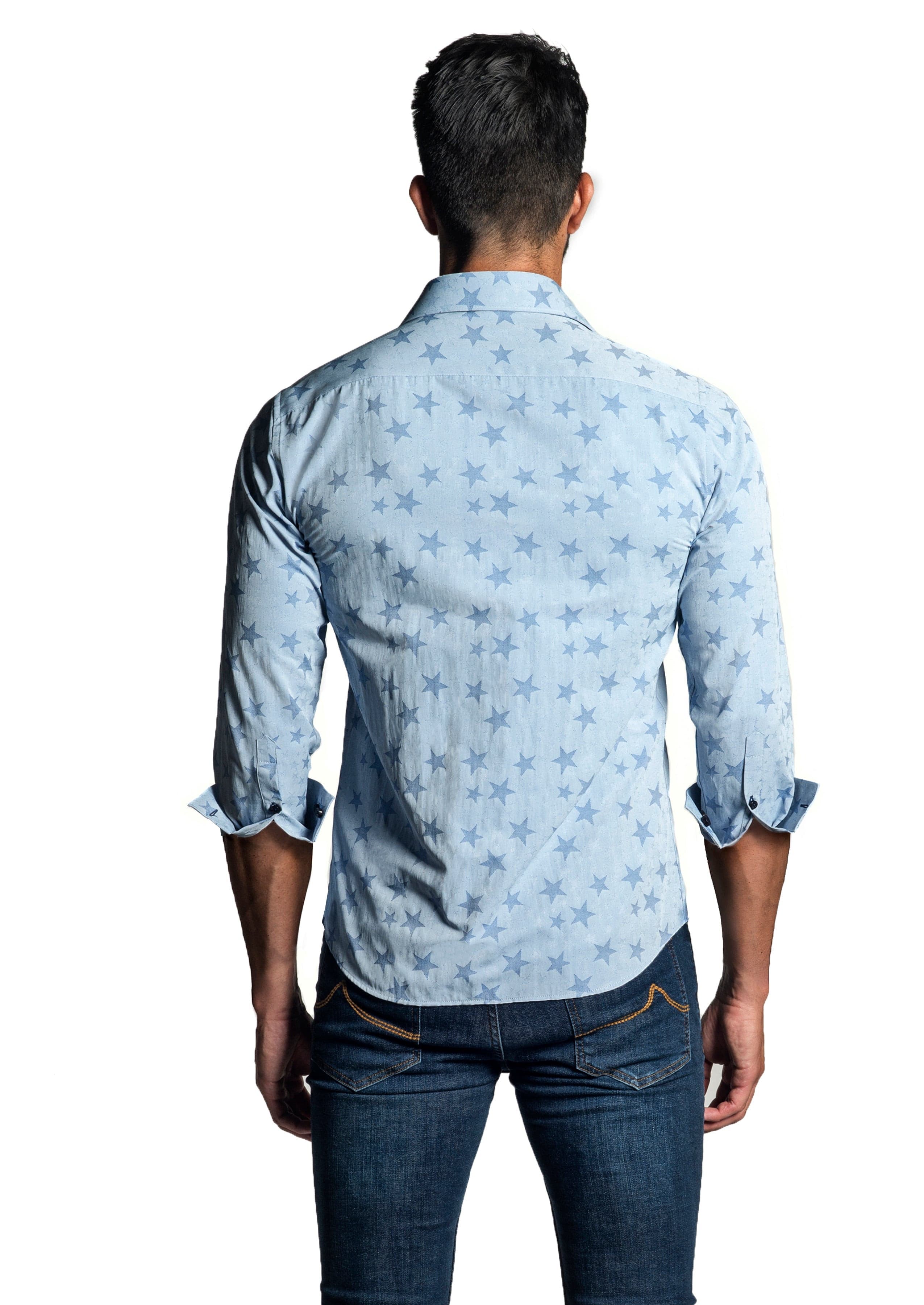 Light Blue Long Sleeve Shirt T-6646