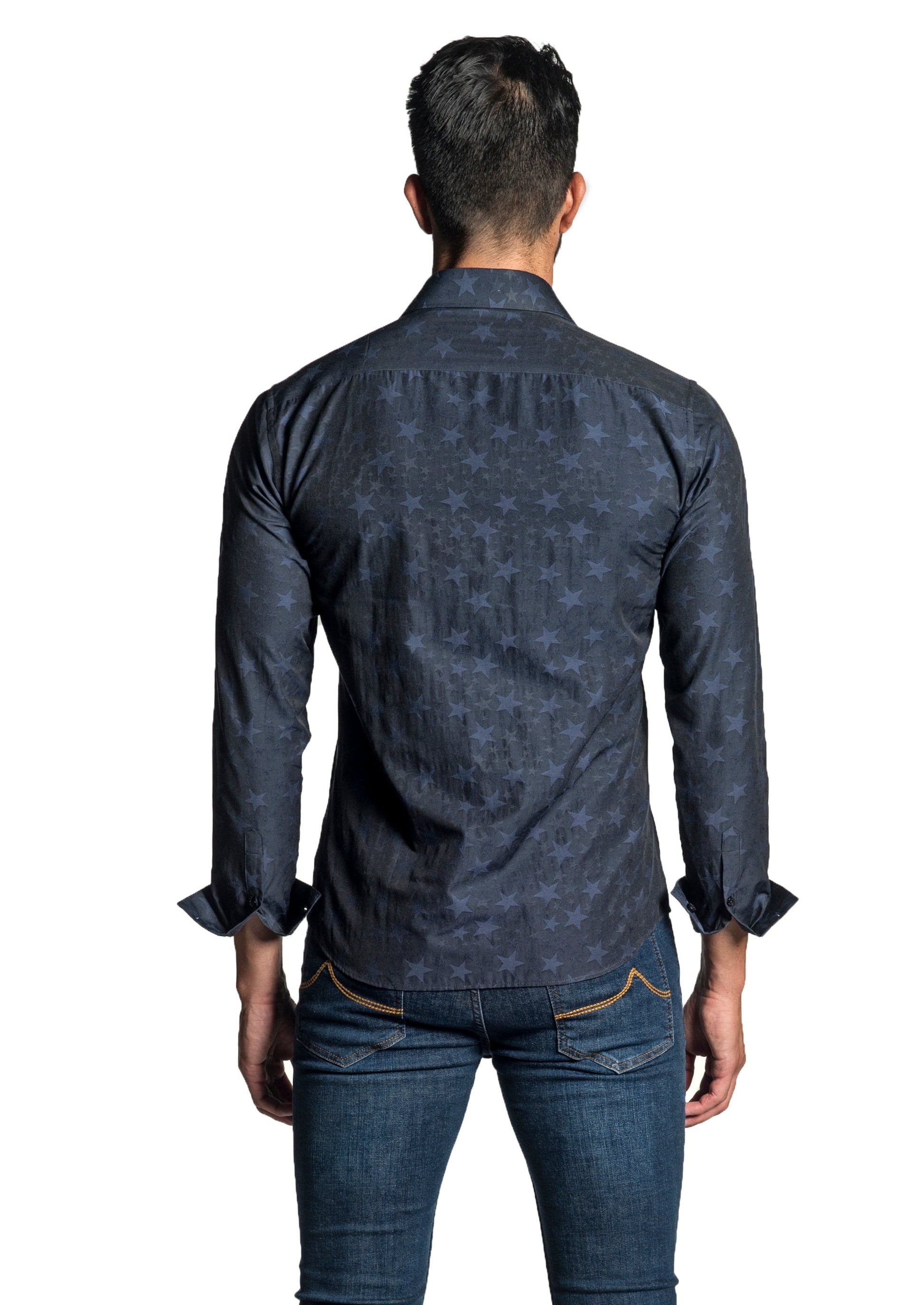 Black Long Sleeve Shirt T-6648 - Back - Jared Lang