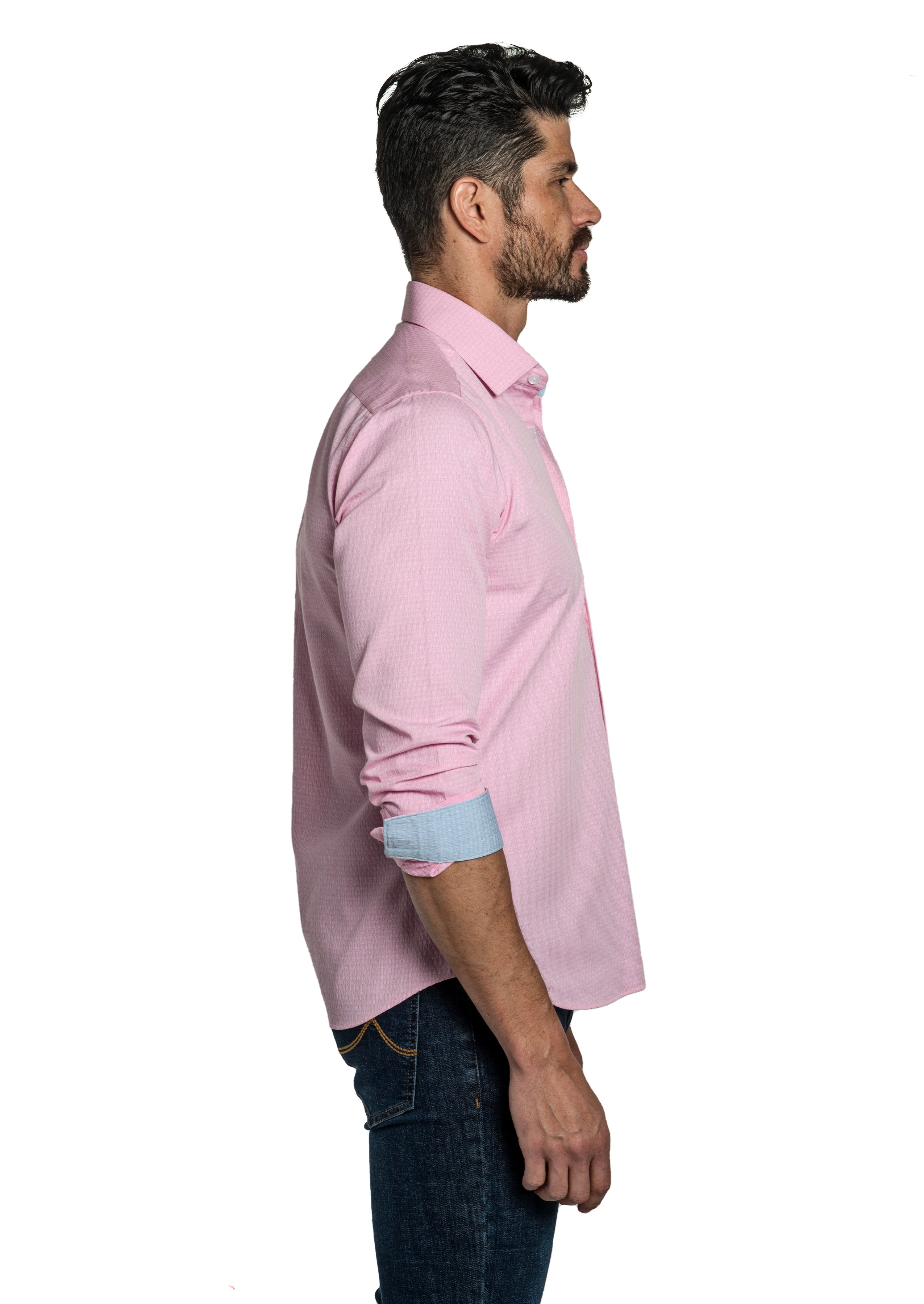 Jared Lang Light Pink Long Sleeve Shirt T-6700
