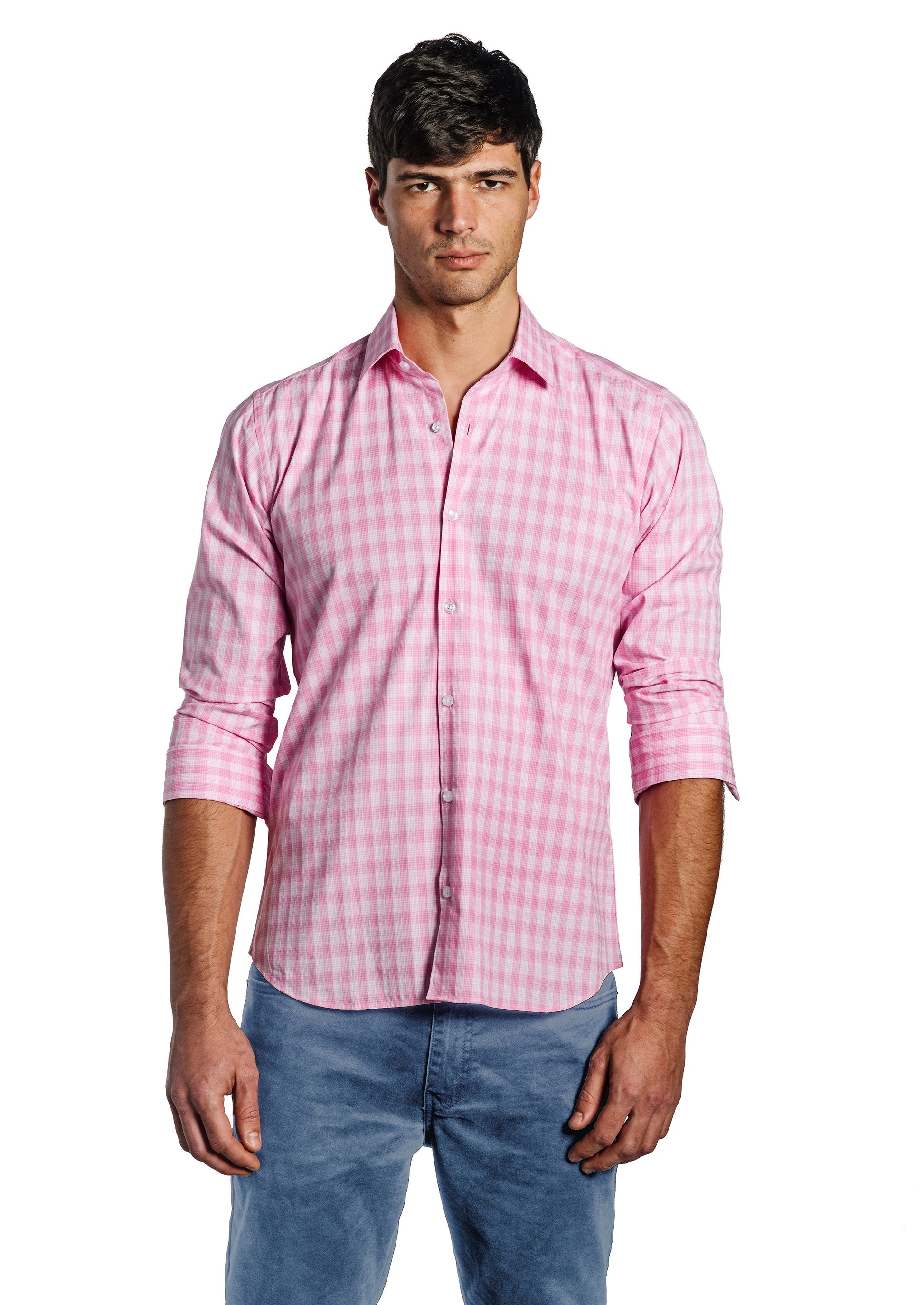 Pink Long Sleeve Shirt T-6703 Front