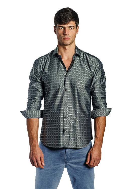 Black Long Sleeve Shirt T-6706 Front