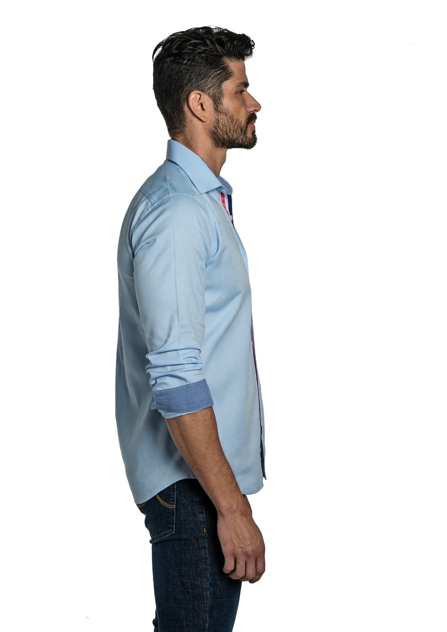 Blue Long Sleeve Shirt T-6707