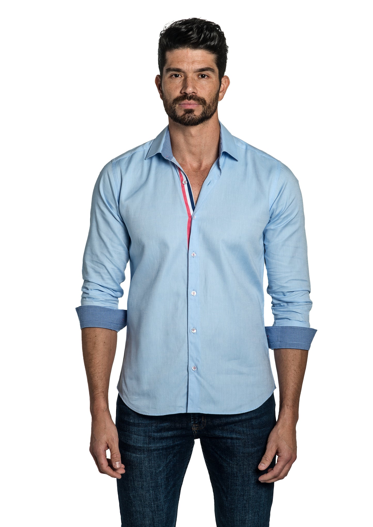 Blue Long Sleeve Shirt T-6707