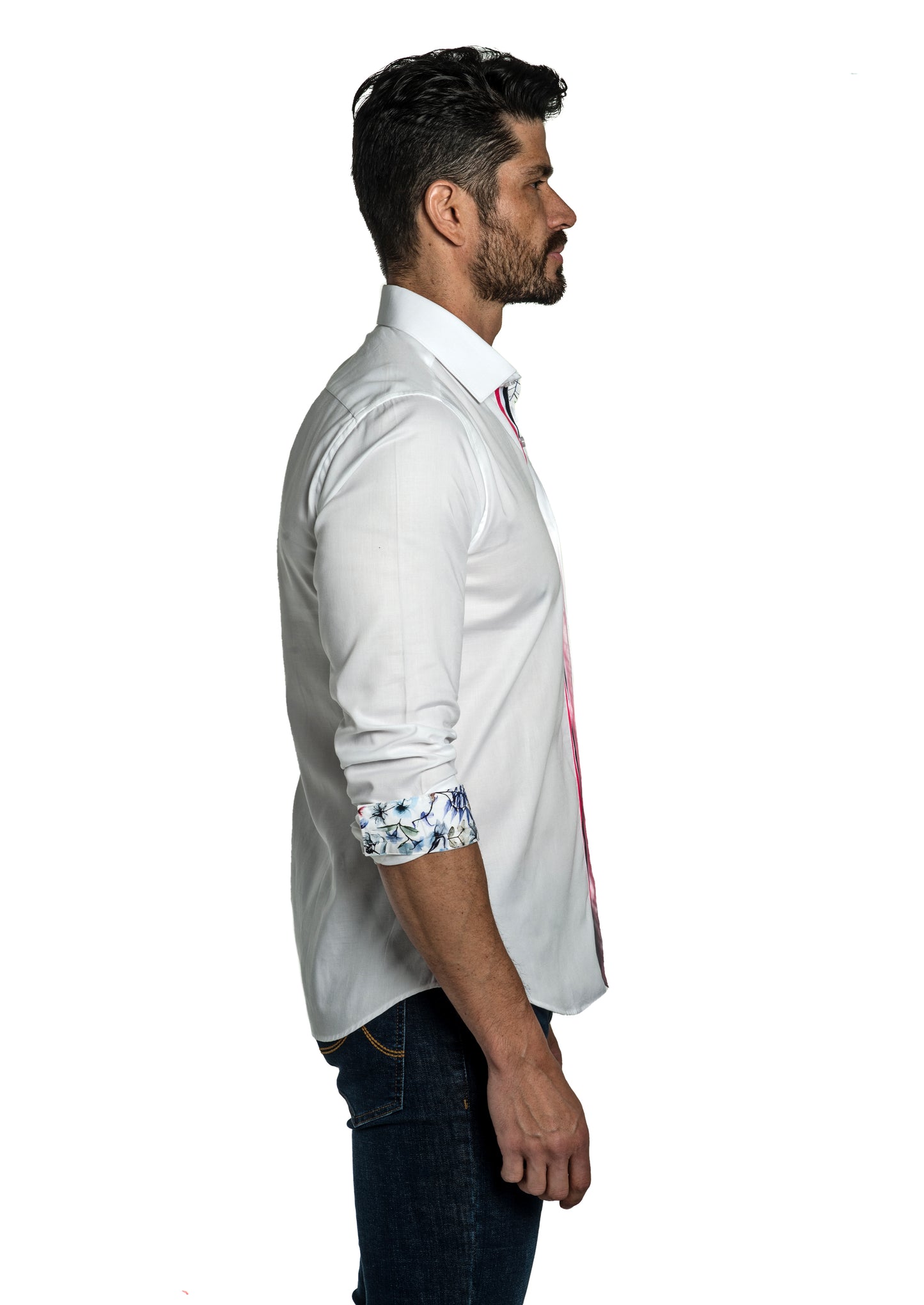 White Long Sleeve Shirt T-6709