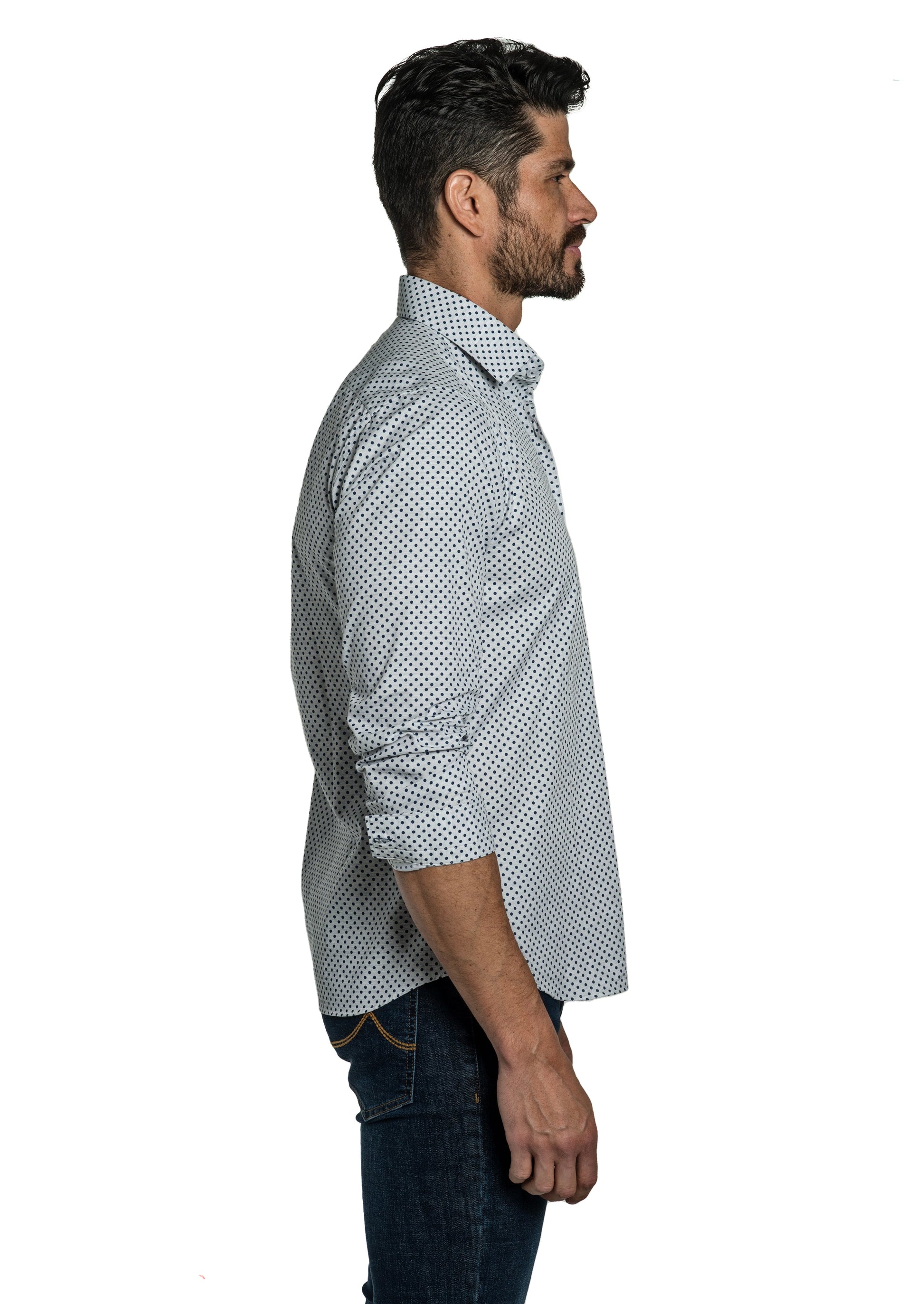 Grey Long Sleeve Shirt T-6759 Side