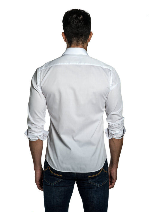 White Long Sleeve Shirt T-6782