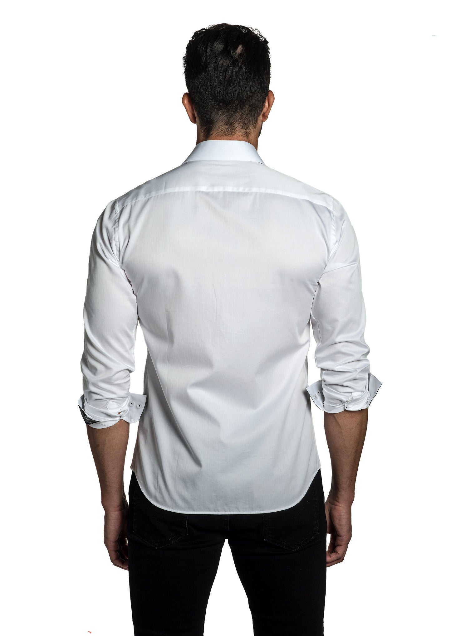 White Long Sleeve Shirt T-6788 Back