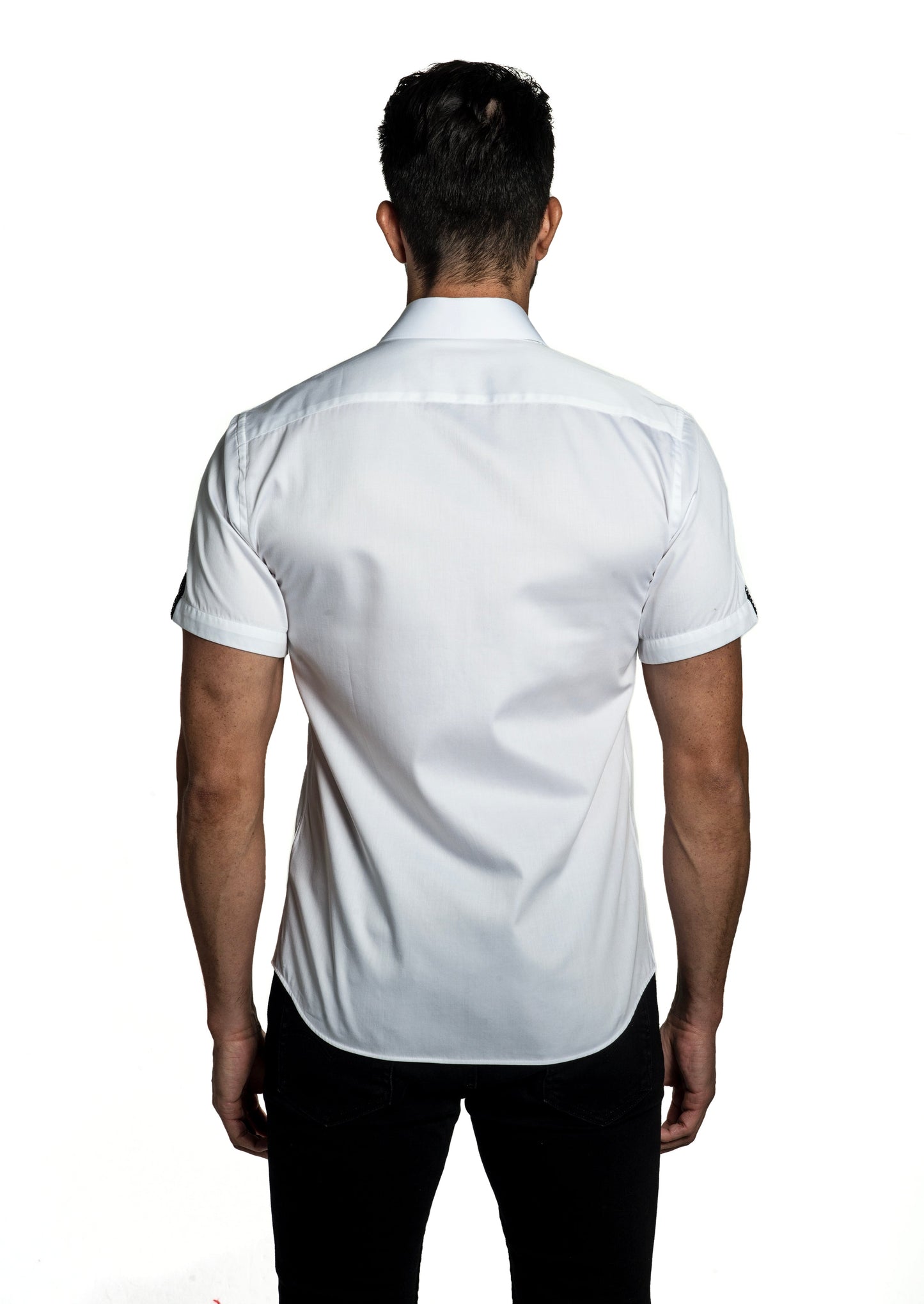 White Short Sleeve Shirt T-6788SS Back