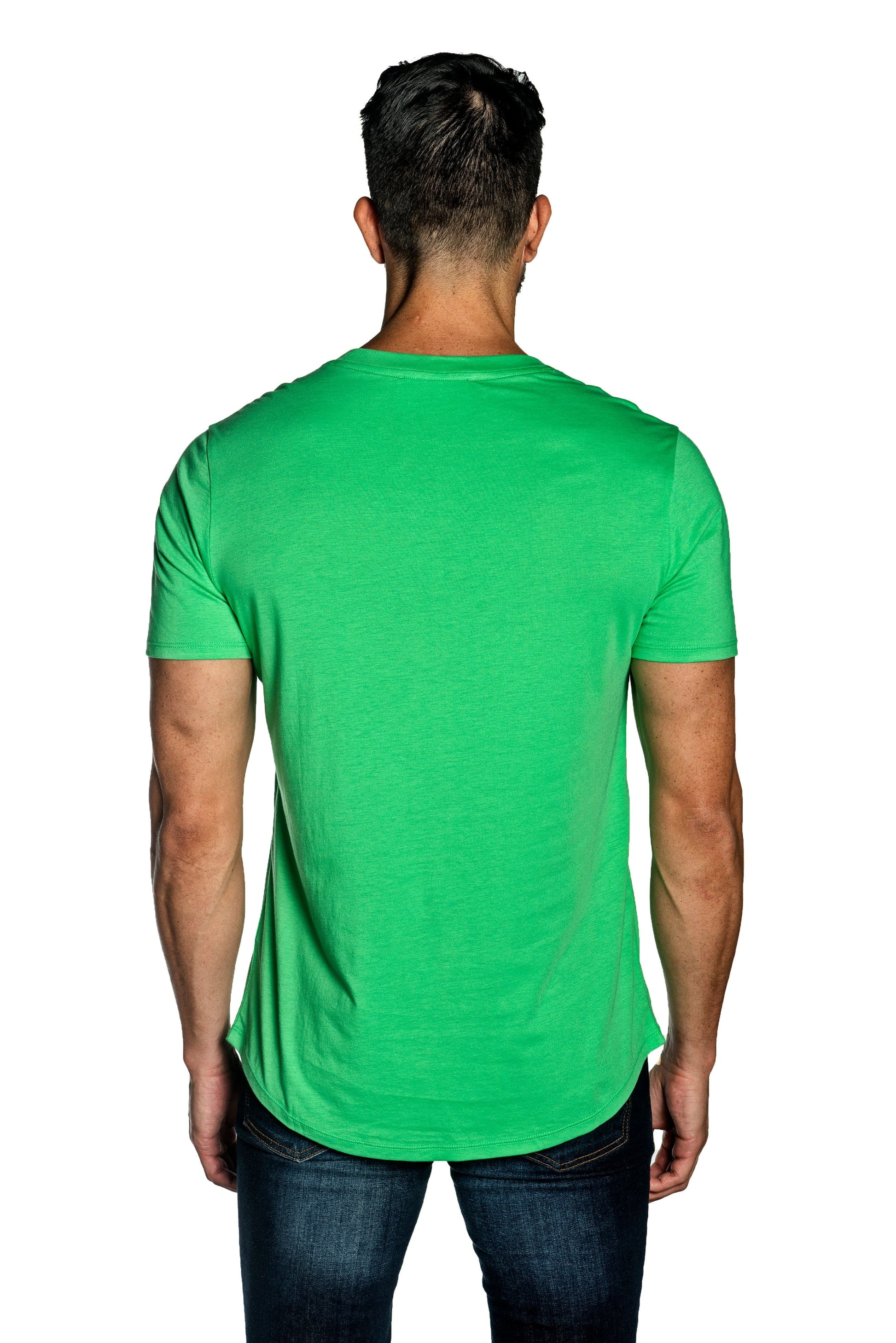 Green Mens Tee With Dinosaur Embroidery TEE-13.