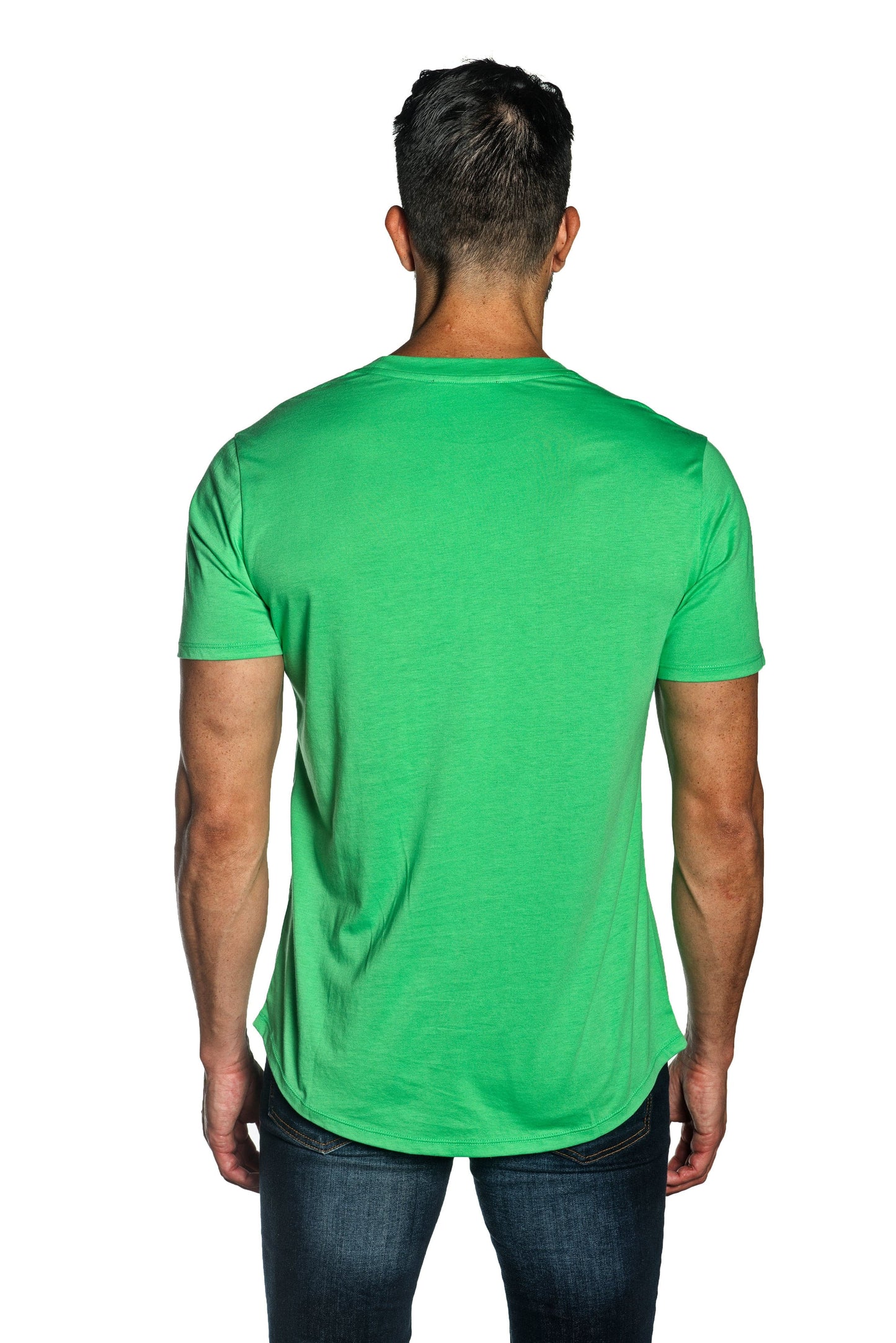 Green Mens Tee With Star Embroidery TEE-23.
