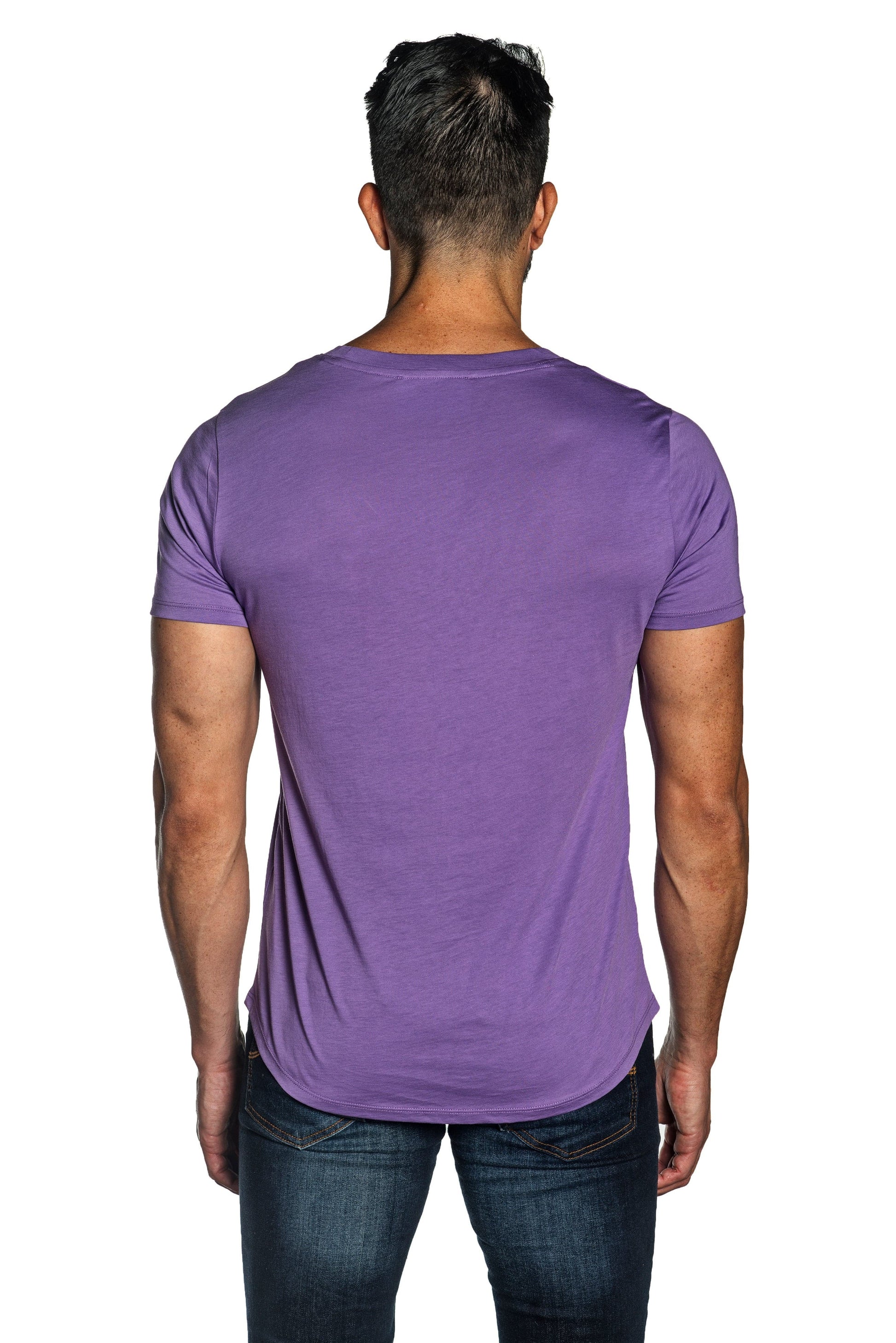 Purple Mens Tee With Star Embroidery TEE-24.