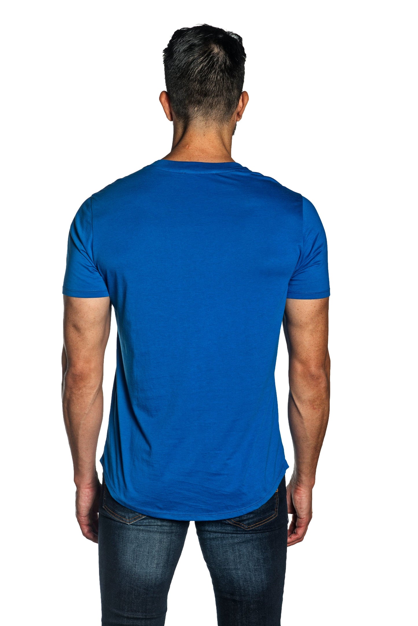Blue Mens Tee With Star Embroidery TEE-28.