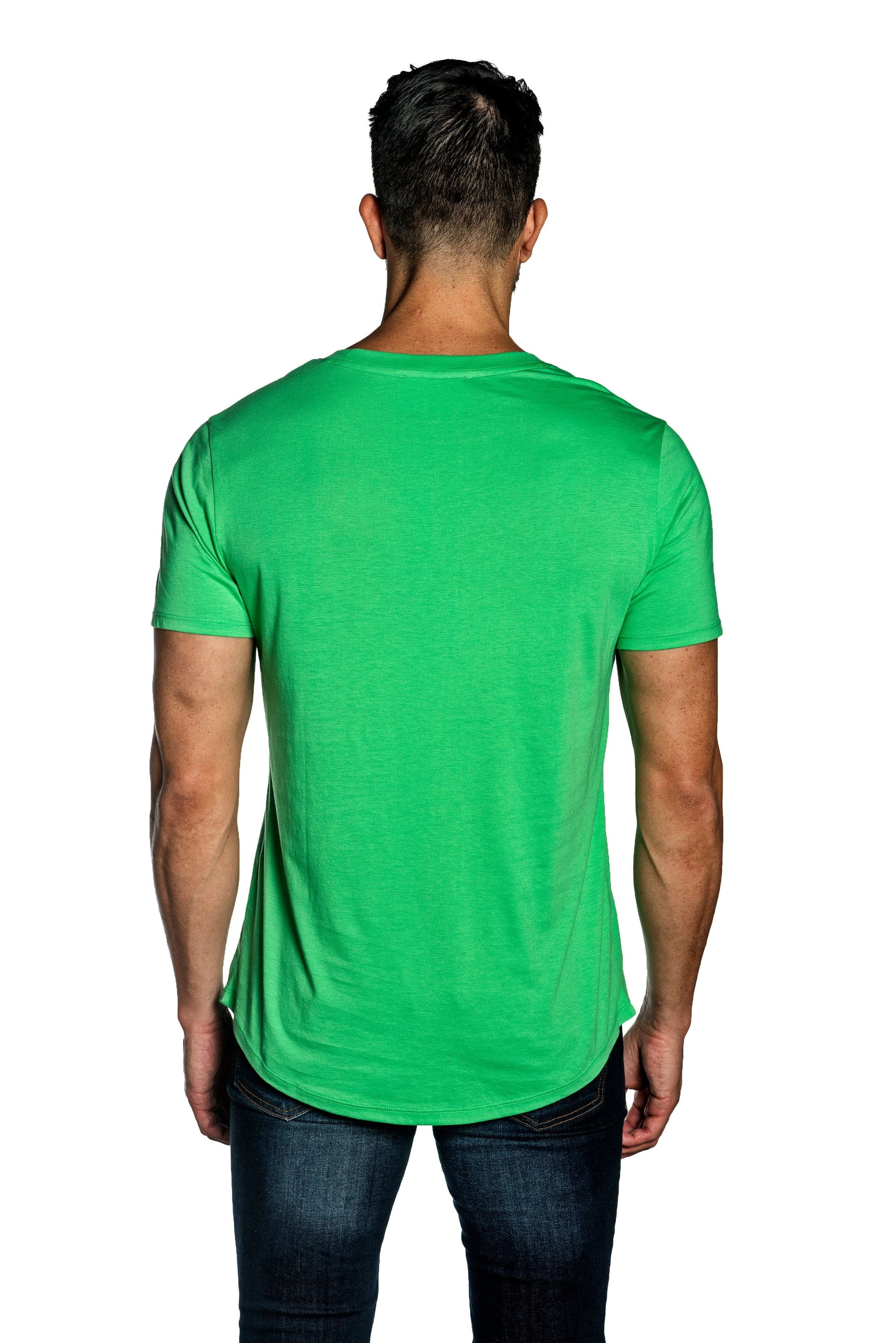 Green Mens Tee With Lightning Embroidery TEE-33.