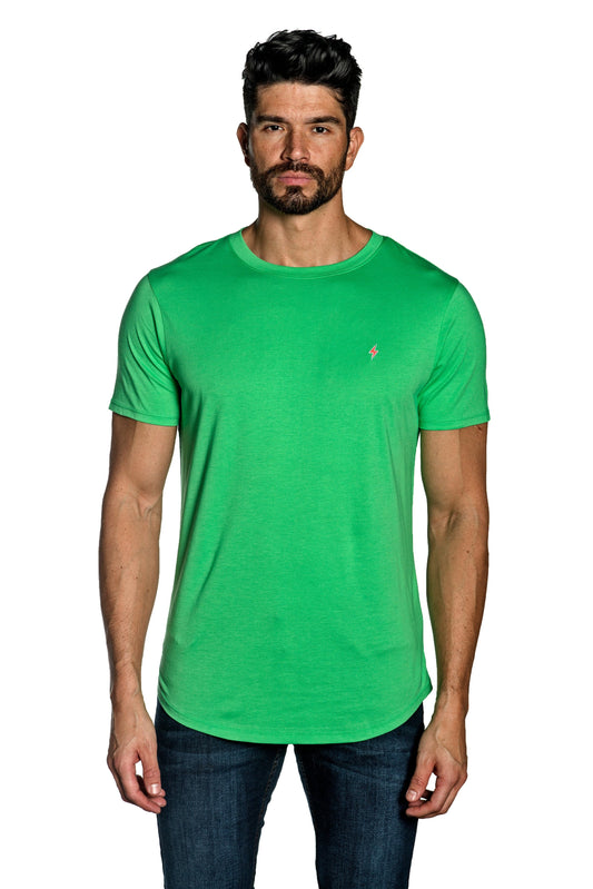 Green Mens Tee With Lightning Embroidery TEE-33.